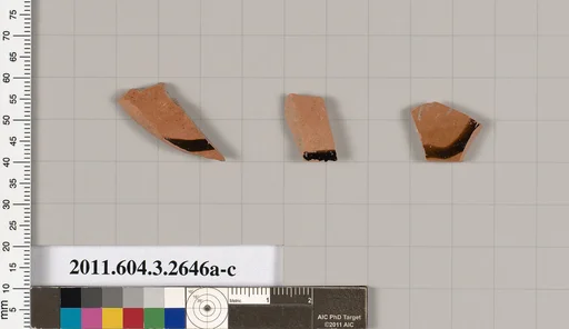 Terracotta fragments of kylikes (drinking cups)