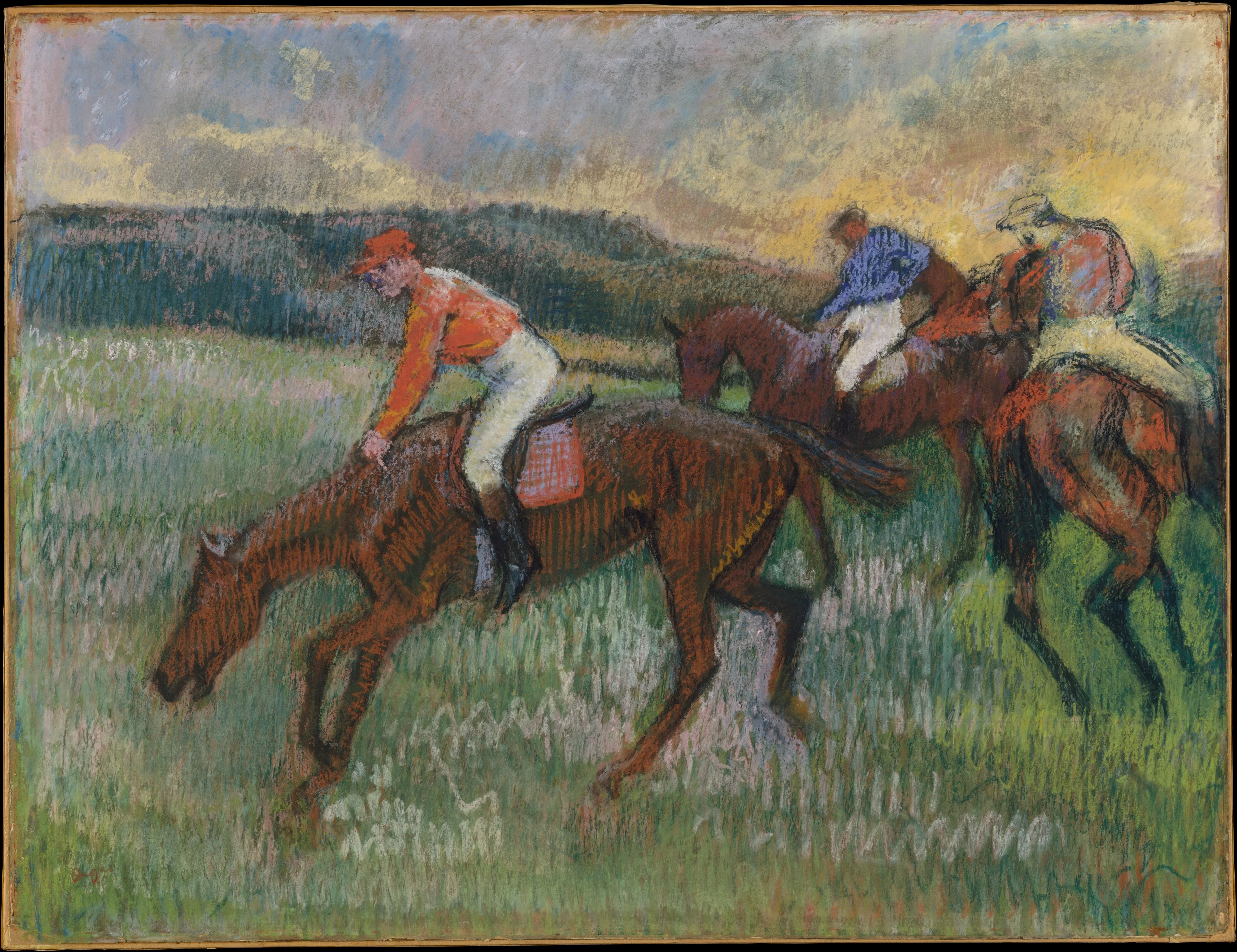 Three Jockeys — Edgar Degas