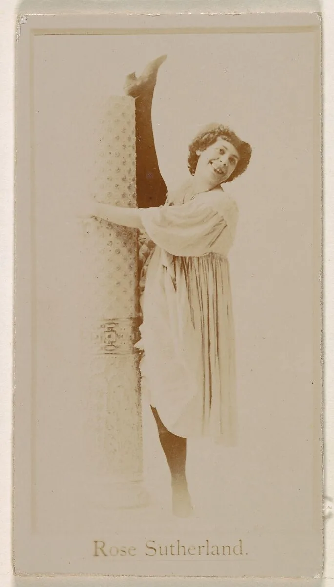 Miss Rose Sutherland, from the Actresses series (N245) issued by Kinney Brothers to promote Sweet Caporal Cigarettes — Kinney Brothers Tobacco Company