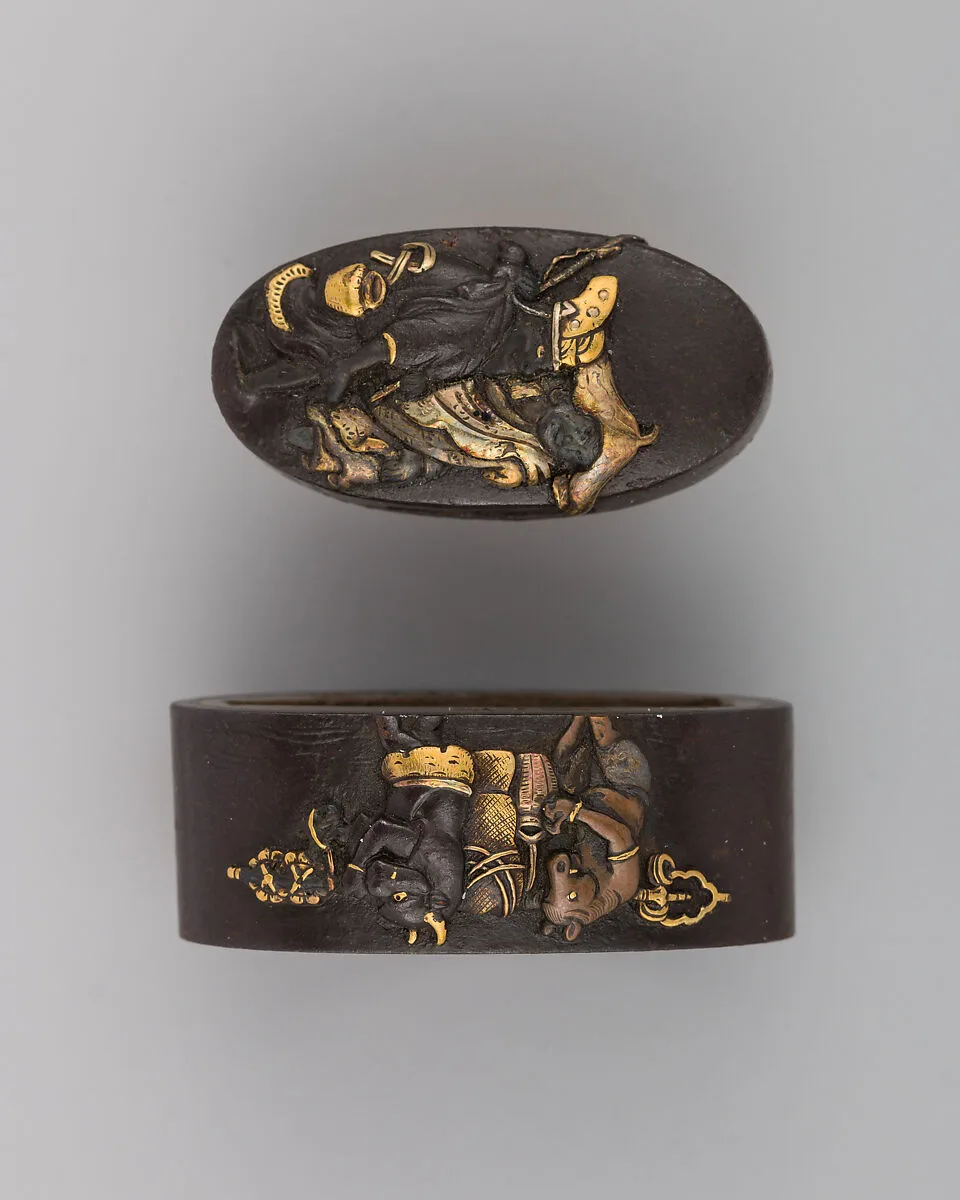 Sword-Hilt Collar and Pommel (Fuchigashira) — Unknown