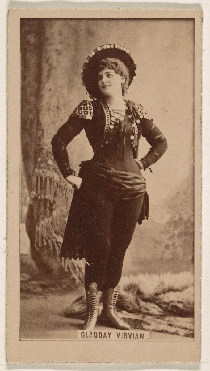 Gladday Virvian, from the Actresses series (N245) issued by Kinney Brothers to promote Sweet Caporal Cigarettes — Kinney Brothers Tobacco Company
