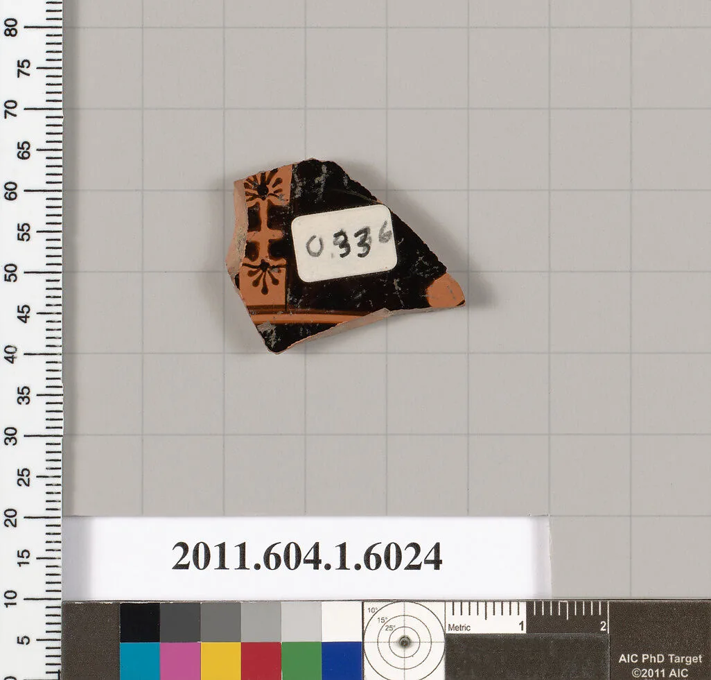 Terracotta fragment of a kylix (drinking cup) — Unknown