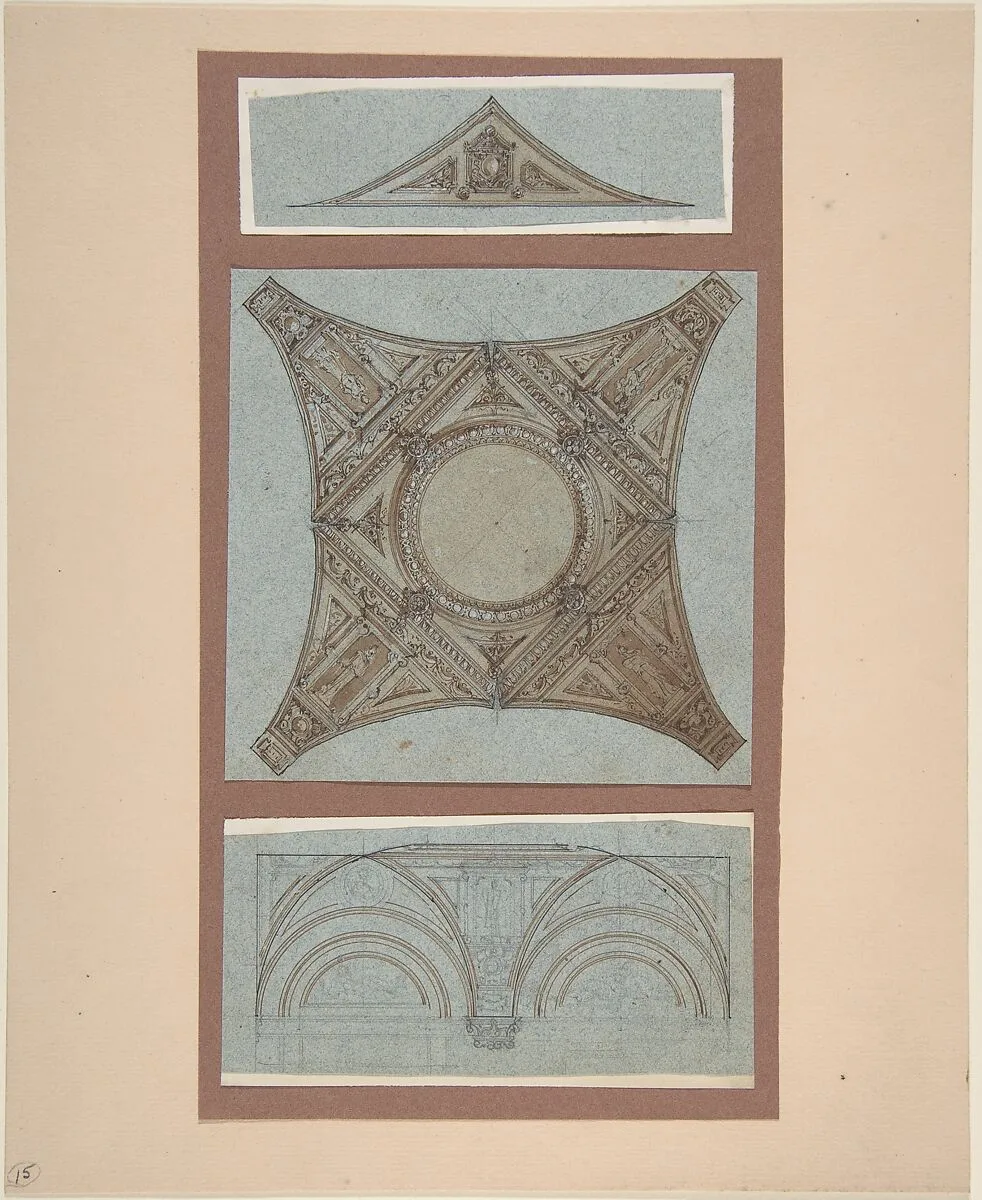 Designs for Decoration of Vaults — Anonymous, French, 19th century