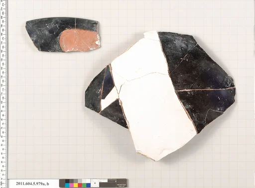 Terracotta fragments of a kylix (drinking cup)