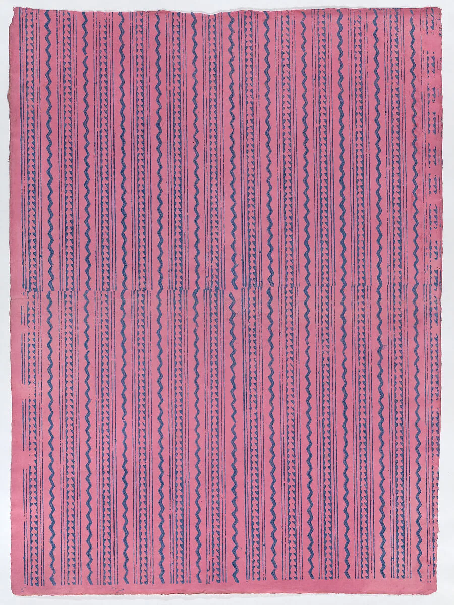 Sheet with an overall zig zag pattern — Remondini Family|Anonymous