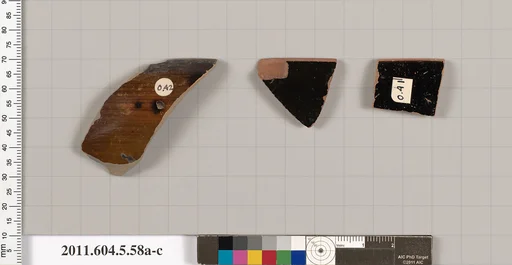 Terracotta rim fragments of kylikes (drinking cups)