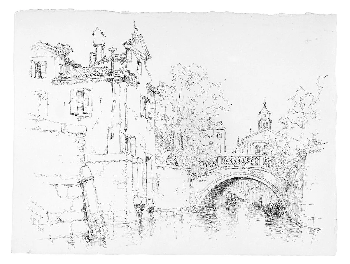 Canal and Church of San Giuseppe, Venice — Andrew Fisher Bunner