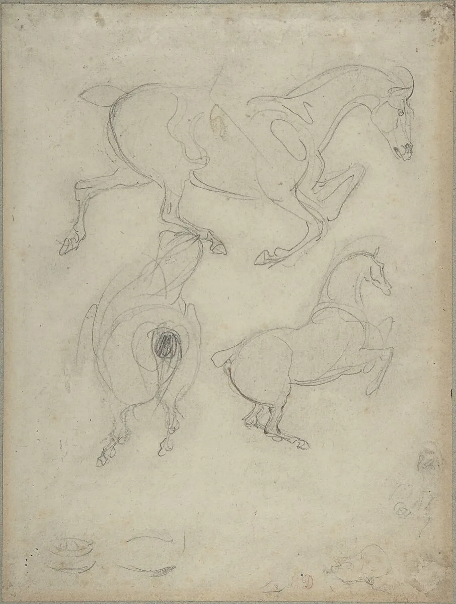 Studies of Horses — Eugène Delacroix