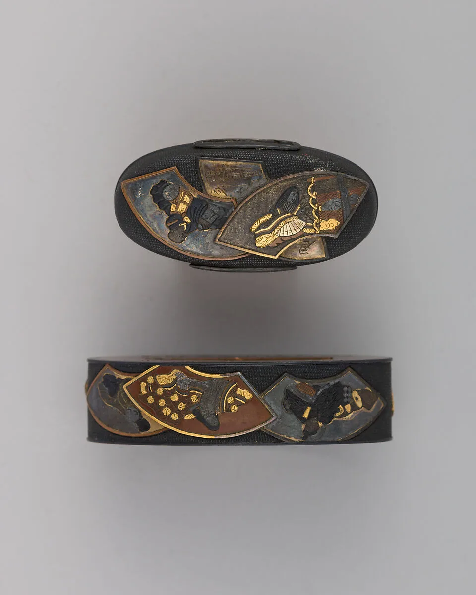 Sword-Hilt Collar and Pommel (Fuchigashira) — Unknown