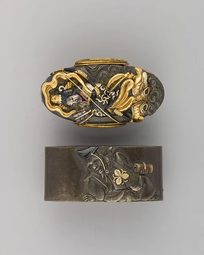 Sword-Hilt Collar and Pommel (Fuchigashira)