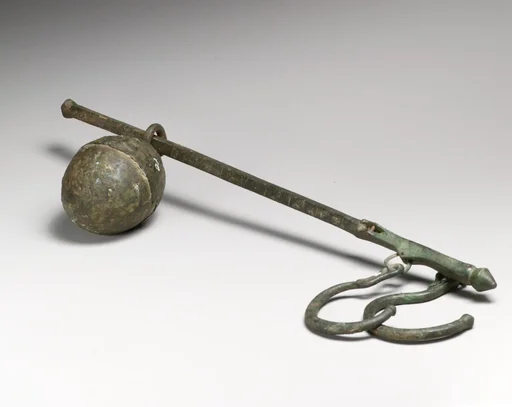 Bronze steelyard and weight