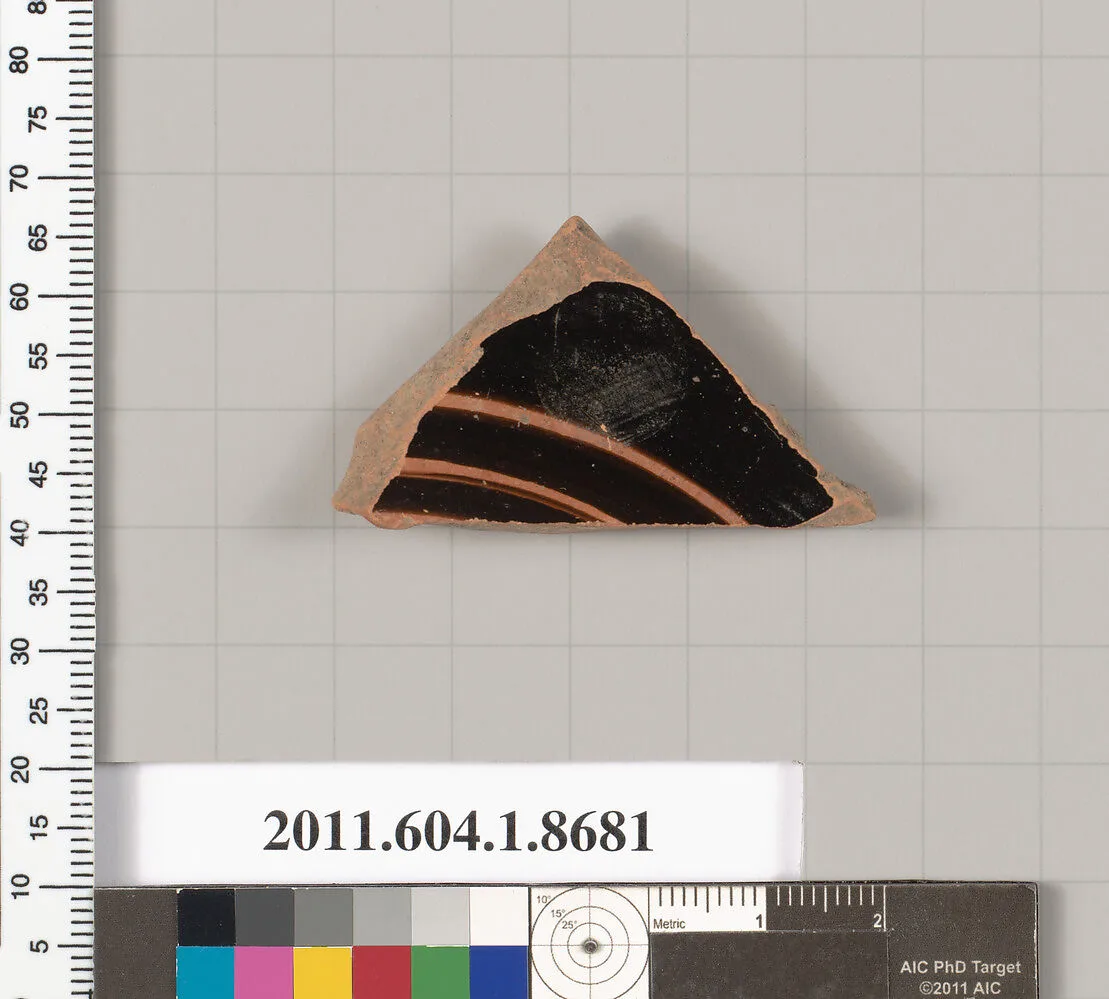 Terracotta fragment of a stemless kylix (drinking cup) — Unknown
