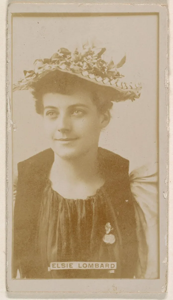 Elsie Lombard, from the Actresses series (N245) issued by Kinney Brothers to promote Sweet Caporal Cigarettes — Kinney Brothers Tobacco Company