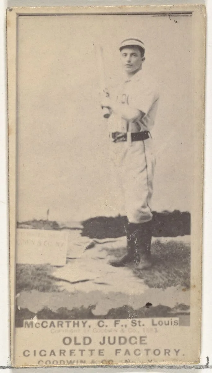 Tommy McCarthy, Center Field, St. Louis Browns, from the Old Judge series (N172) for Old Judge Cigarettes — Goodwin & Company