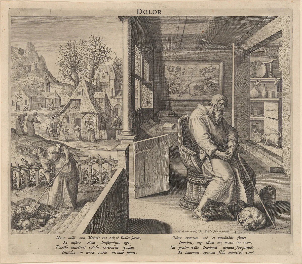 Dolor (Sorrow) — Raphael Sadeler I|Maerten de Vos