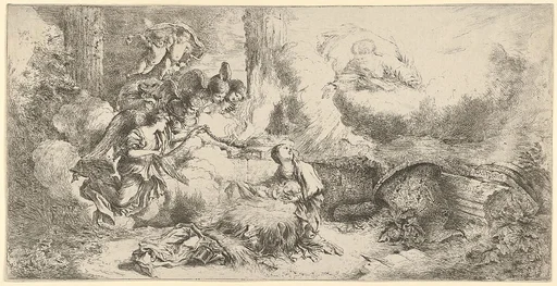 Nativity with God the Father and angels