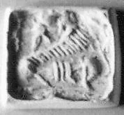 Stamp seal (tabloid) with monster