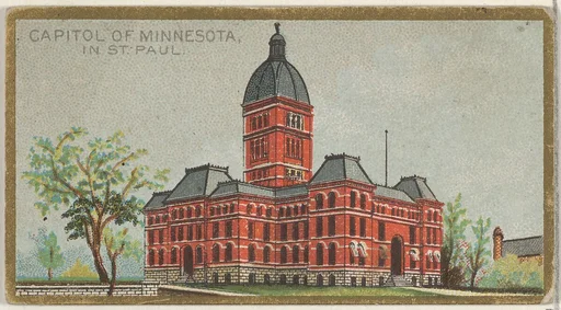 Capitol of Minnesota in St. Paul, from the General Government and State Capitol Buildings series (N14) for Allen & Ginter Cigarettes Brands