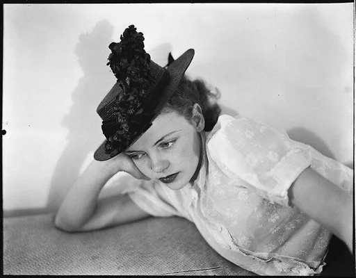 [Anne Harvey Wearing Hat]