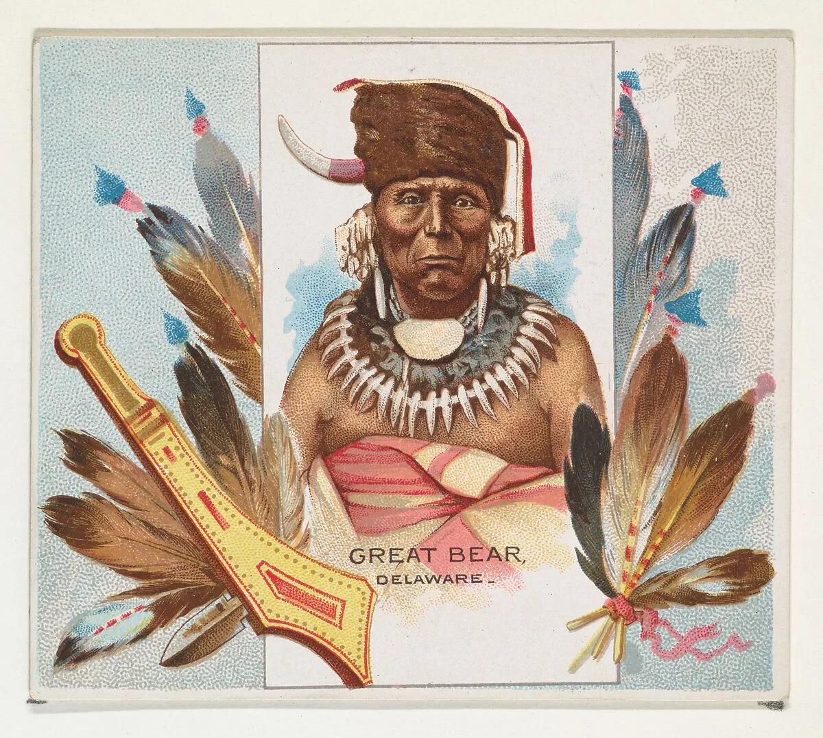 Great Bear, Delaware, from the American Indian Chiefs series (N36) for Allen & Ginter Cigarettes — Allen & Ginter