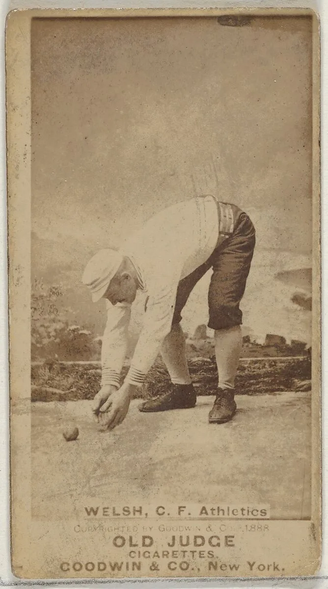 Welch, Center Field, Philadelphia Athletics, from the Old Judge series (N172) for Old Judge Cigarettes — Goodwin & Company
