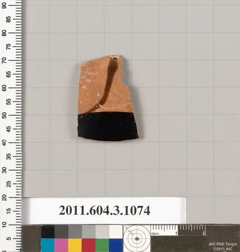 Terracotta fragment of a mastoid (drinking cup with narrow base)