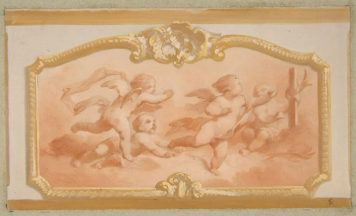 Design with putti — Jules-Edmond-Charles Lachaise|Eugène-Pierre Gourdet