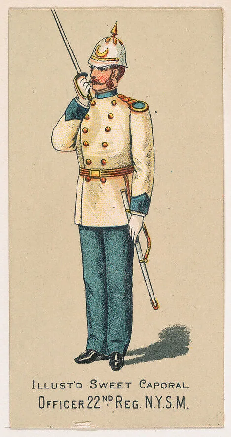 Officer, 22nd Regimen, New York State Militia, from the Military Series (N224) issued by Kinney Tobacco Company to promote Sweet Caporal Cigarettes — Kinney Brothers Tobacco Company