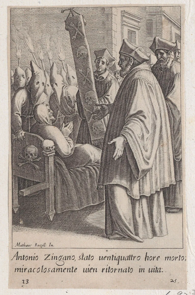 Antonio Zingano, from Scelta d'Alcuni Miracoli e Grazie della Santissima Nunziata di Firenze (Selection of Some Miracles and Graces that Occurred in the Church of the Annunziata in Florence) — Jacques Callot|Matteo Rosselli