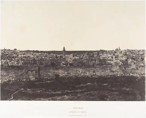 Jérusalem, Enceinte du Temple, Vue générale de la face Est, Pl. 3