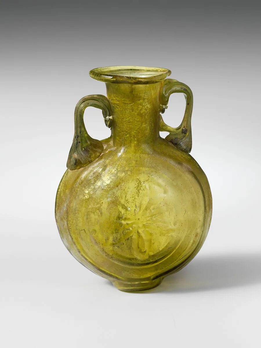 Glass lentoid amphoriskos — Unknown