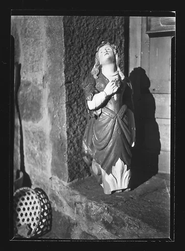[Ship's Prow Figurehead in Doorway, Possibly New Bedford, Massachusetts]