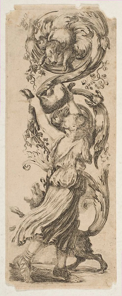 A Girl Holding a Hare — Stefano della Bella