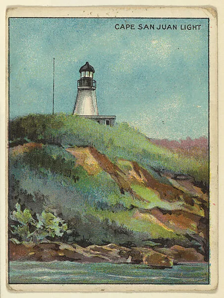 Cape San Juan Light, from the "Lighthouse Series" (T77), issued with Hassan Cigarettes by the American Tobacco Company — American Tobacco Company