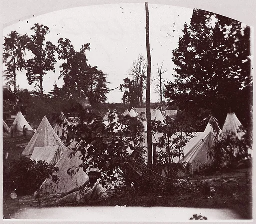 Camp of Construction Corps, U.S. Military Railroad, at City Point
