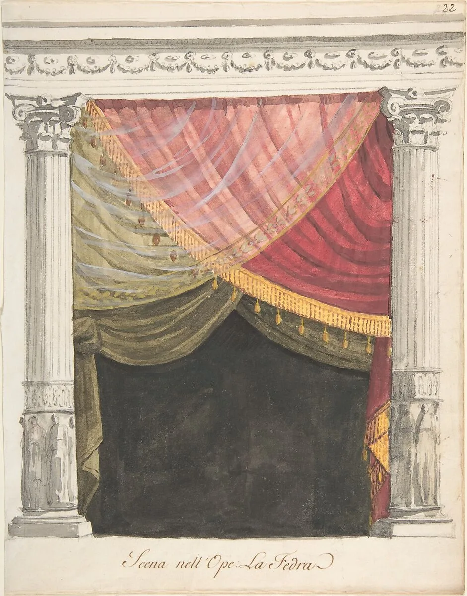 Stage Set for La Fedra — Anonymous, Italian, 19th century