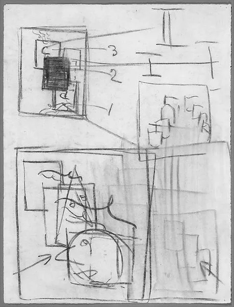 Untitled (lecture demonstration drawing) — Hans Hofmann
