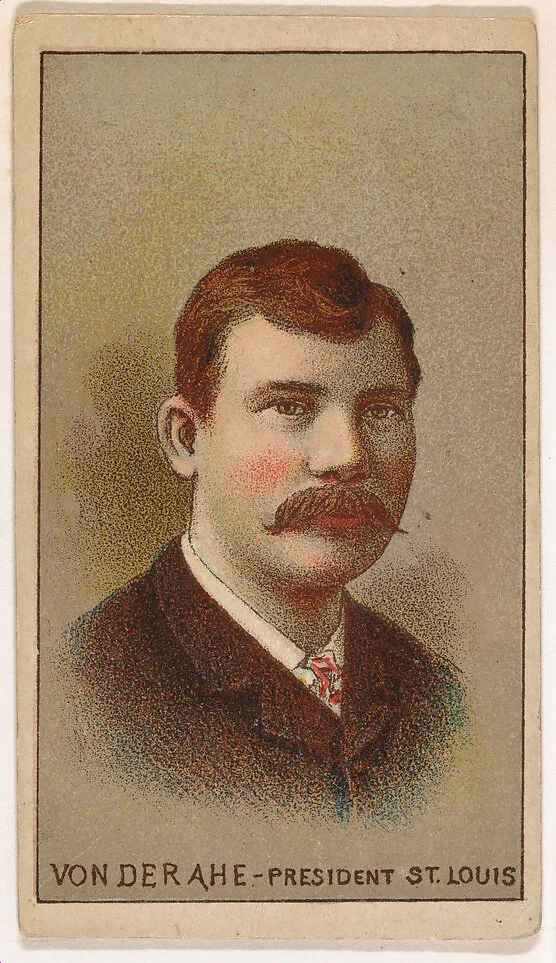 Von der Ahe, President, St. Louis, from the Gold Coin series (N284) for Gold Coin Chewing Tobacco — D. Buchner & Co., New York