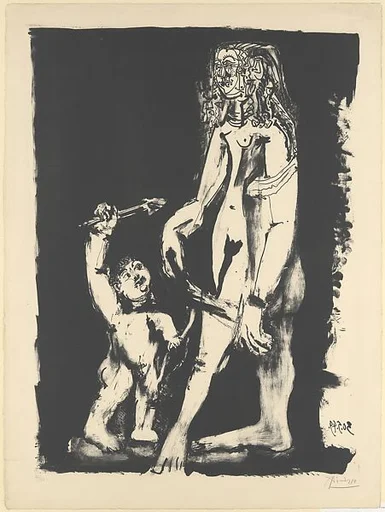 Venus and Cupid, after Cranach (Vénus et l'amour d'après Cranach)