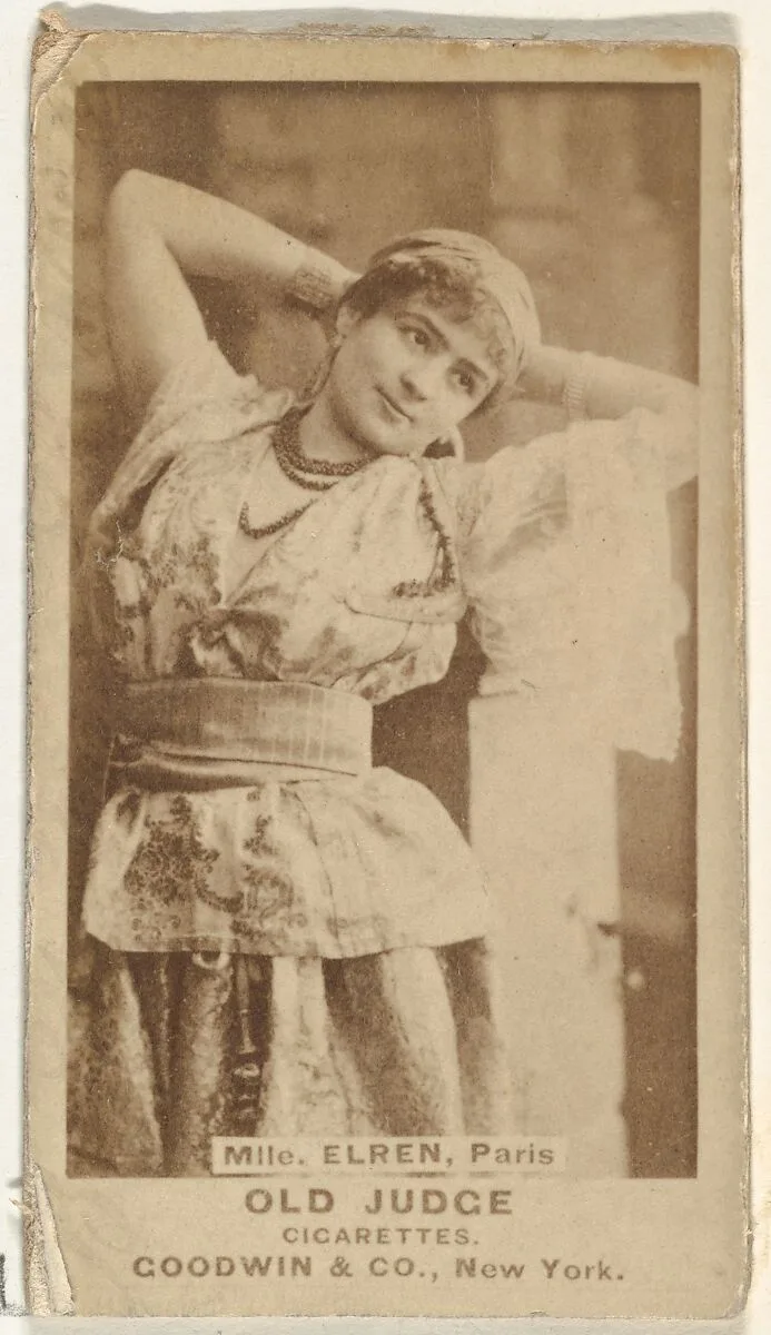 Mlle. Elren, Paris, from the Actors and Actresses series (N171) for Old Judge Cigarettes — Goodwin & Company