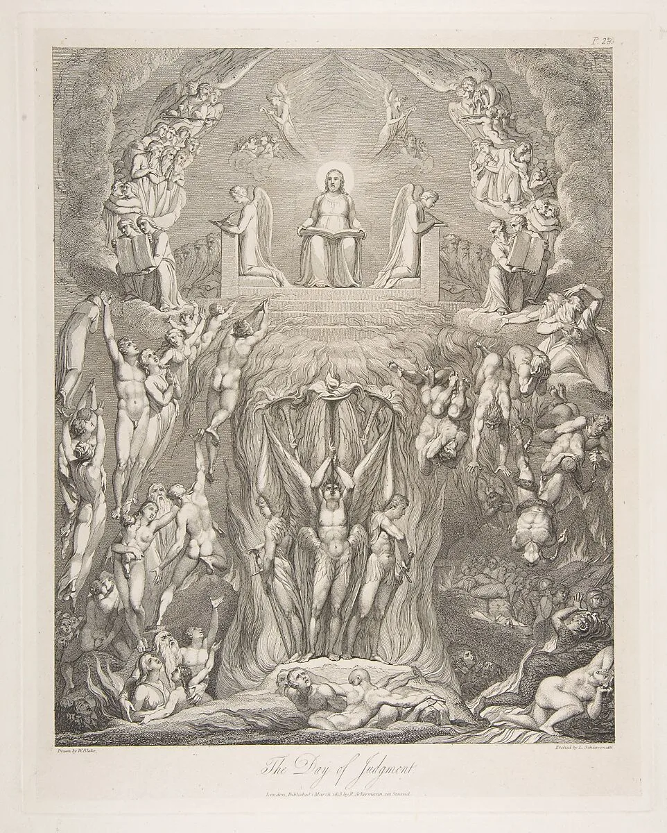 The Day of Judgment, from "The Grave," a Poem by Robert Blair — Rudolph Ackermann, London|William Blake|Luigi Schiavonetti|Robert Blair