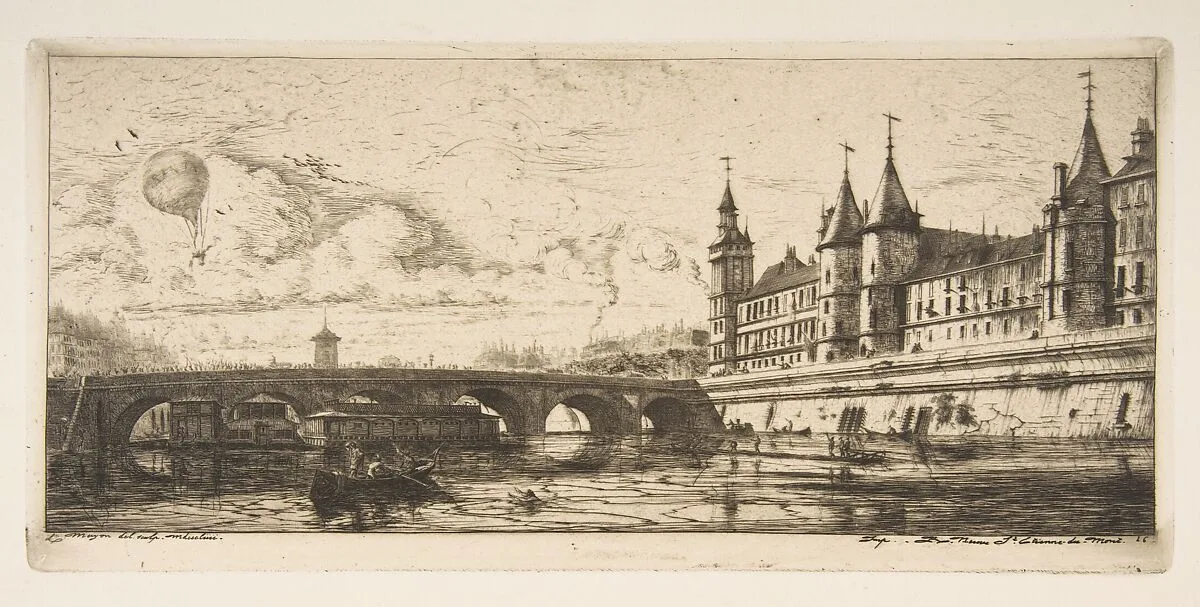 Pont-au-Change, Paris, from "Etchings of Paris" — Charles Meryon