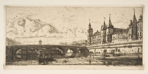 Pont-au-Change, Paris, from "Etchings of Paris"