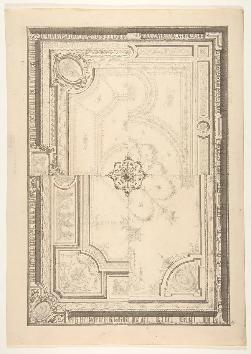 Design for a ceiling — Jules-Edmond-Charles Lachaise|Eugène-Pierre Gourdet