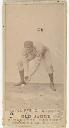 Elmer Ellsworth "Sy" Sutcliffe, Catcher, Cleveland, from the Old Judge series (N172) for Old Judge Cigarettes