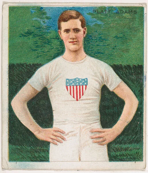 Platt Adams, Track and Field, from Mecca & Hassan Champion Athlete and Prize Fighter collection, 1910 — Mecca Cigarettes