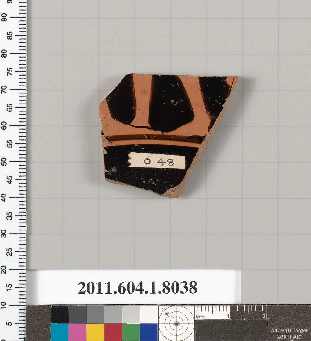 Terracotta fragment of a kylix (drinking cup) — Unknown