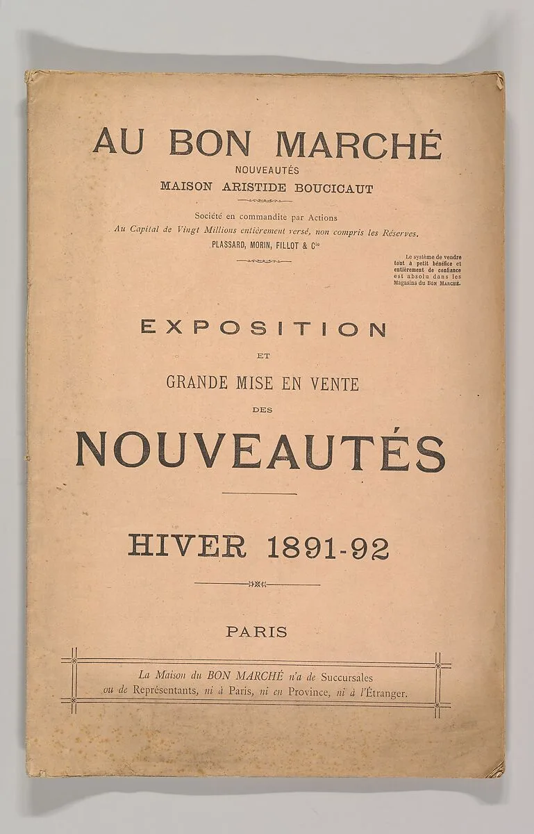 Au Bon Marché-Exposition et Grande Misé en Vente des Nouveautés Hiver 1891–92 — Unknown