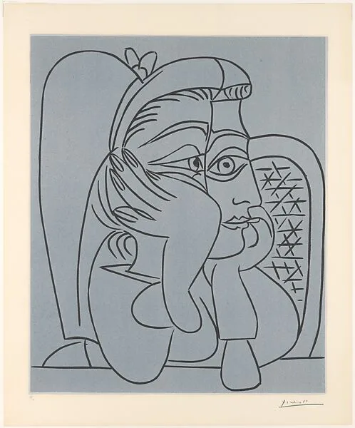 Jacqueline Leaning on Her Elbows — Pablo Picasso|Hidalgo Arnéra