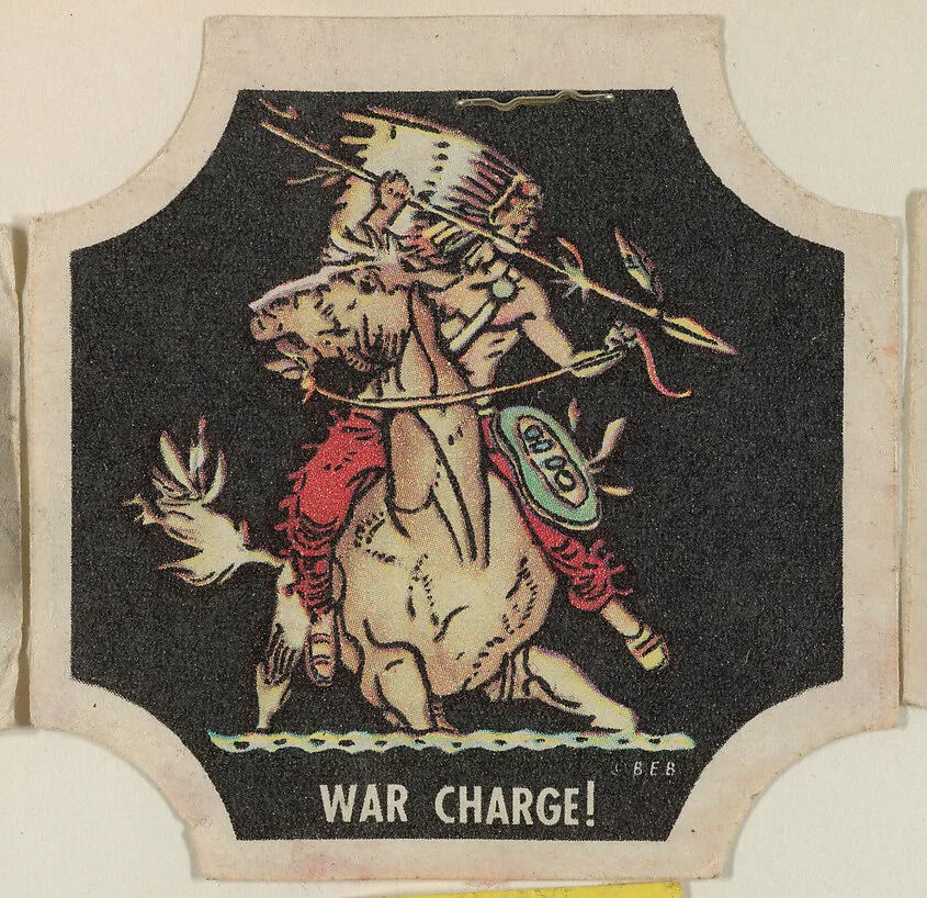 War Charge!, from the Indians and Westerners bread end labels series (D290-10) — Unknown